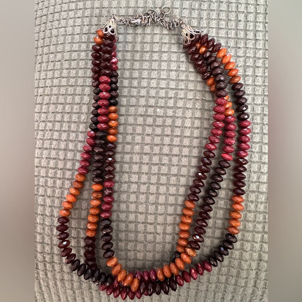 Triple Stranded Costume Jewelry Necklace
